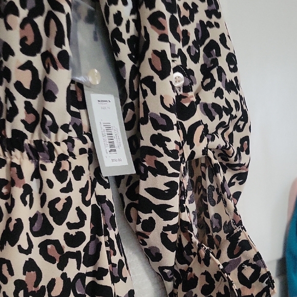 Apt. 9 Black and Cream Long Sleeve Sundress - Picture 4 of 4